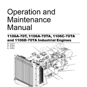 Image of the cover page of the Perkins Workshop Manual for 1106A-1106C-1106D-70T-70TA - a guide for maintaining and repairing Perkins diesel engines, with detailed instructions for disassembly, repair, and reassembly.