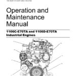 Image of the cover page of the Perkins Workshop Manual for 1106C and 1106D-E70TA - a guide for maintaining and repairing Perkins diesel engines, with detailed instructions for servicing and troubleshooting