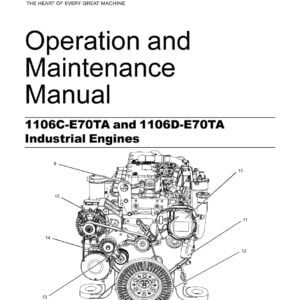 Image of the cover page of the Perkins Workshop Manual for 1106C and 1106D-E70TA - a guide for maintaining and repairing Perkins diesel engines, with detailed instructions for servicing and troubleshooting