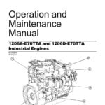 image related to the Perkins Workshop Manual for 1206A-E70TTA and 1206D-E70TTA could be: "Perkins Workshop Manual cover for 1206A-E70TTA and 1206D-E70TTA diesel engines, providing comprehensive instructions for safe and efficient maintenance, troubleshooting, and repair procedures for all systems."