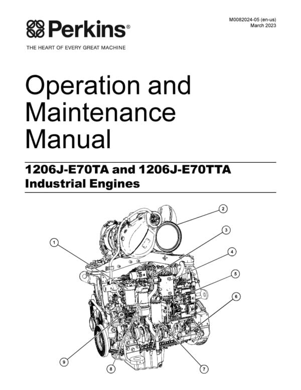 Perkins Maintenance Manual for 1206J-E70TA-E70TTA Engines - comprehensive guide for maintaining, repairing, and troubleshooting Perkins industrial engines