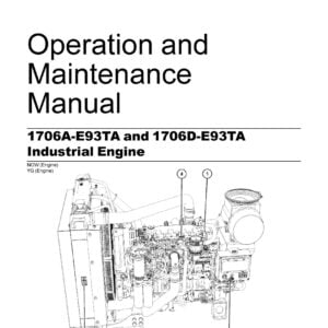 Cover page of Maintenance Manual 1706A-1706D-E93TA Perkins Engine, featuring an image of the Perkins engine with the manual title and edition number in bold text.