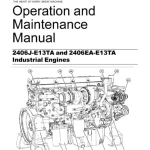 Cover page of Maintenance Manual for 2406J-E13TA and 2406EA-E13TA Perkins Engines with an image of the engines and the title of the manual in bold letters." The alt text is used to provide a textual description of the image for users with visual impairments who use screen readers or other assistive technologies to access the content.
