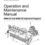 Image of the Perkins 4006-23 and 4008-30 engine manuals, featuring detailed specifications, maintenance procedures, and troubleshooting guides.