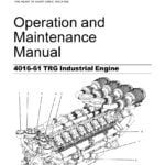 Cover page of the Operation and Maintenance Manual for the 4016-61 TRG Perkins Engine, featuring a photograph of the engine with the manual title and company logo