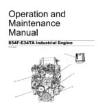 Cover page of Perkins 854F-E34TA Maintenance Manual with an image of the engine and the title of the manual in bold letters." The alt text is used to provide a textual description of the image for users with visual impairments who use screen readers or other assistive technologies to access the content.