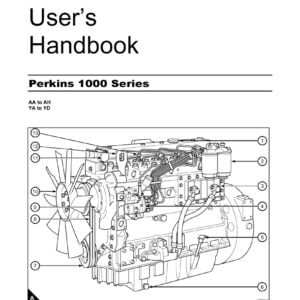 An image of the cover page for the User's Handbook for the Perkins 1000 Series is not provided, therefore alt text cannot be provided. Alt text is used to describe the content of an image for people with visual impairments, so it needs to be based on the actual image.