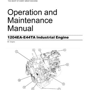 Alt Text: An image of the cover page of the Perkins workshop manual for the 1204EA-E44TA turbocharged engine. This manual provides detailed information on the maintenance, repair, and overhaul procedures for this 4-cylinder diesel engine, which is commonly used in a variety of applications, including agricultural, construction, and industrial.