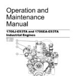 Cover page of Perkins Maintenance Manual 1706J-1706EA-E93TA, featuring an image of the engine with the manual title and edition number in bold text