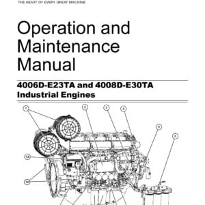The cover of a Perkins workshop manual featuring the brand name, model numbers, and an image of the engines. The title of the manual is visible in large letters."