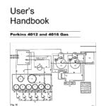 Image of the cover page of the User's Handbook for the Perkins 4012 and 4016 Gas 4012TESI and 4016TESI engines, displaying the handbook title and Perkins logo.