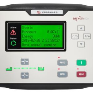 An image showing the cover of the Woodward easYgen-600 series service manual. The manual provides detailed instructions for installation, operation, maintenance, troubleshooting, and repair of these advanced control systems designed for single-generator set applications. It is a valuable resource for optimizing performance and reliability of the easYgen-600 series control systems.