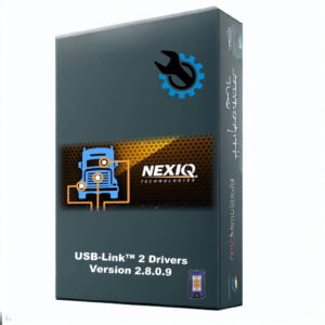 The box is rectangular and displays the necessary driver software for the Nexiq USB Link 3 diagnostic interface.
